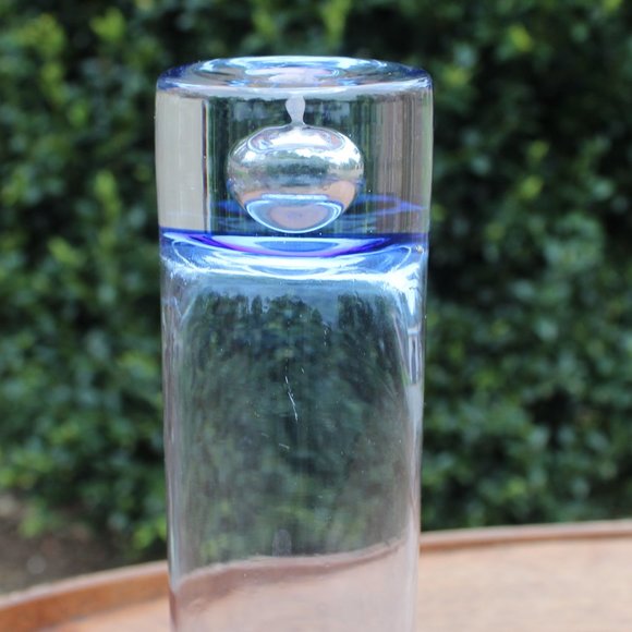 Bo Borgstrom Aseda Glassbruk Sweden Blue Glass Bamboo Vase excellent - Picture 4 of 8